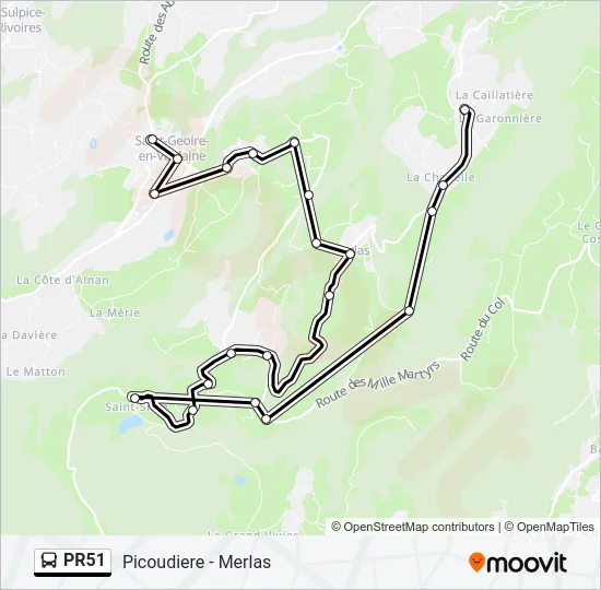 PR51 Bus Line Map