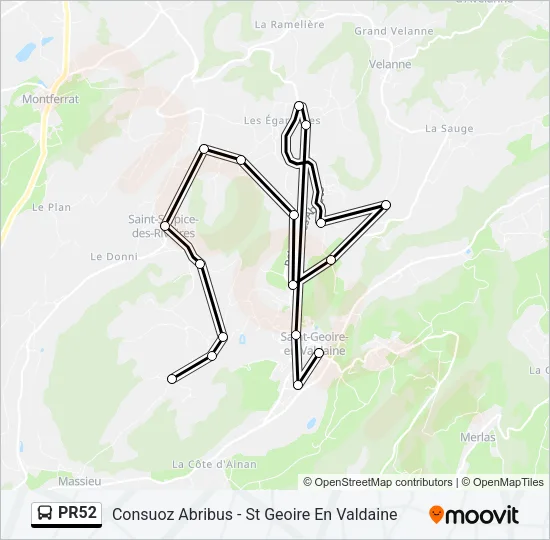 PR52 Bus Line Map
