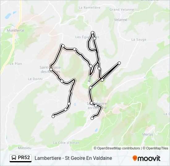 PR52 Bus Line Map