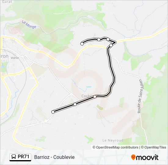 PR71 Bus Line Map