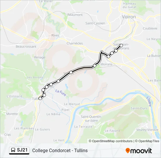 SJ21 Bus Line Map