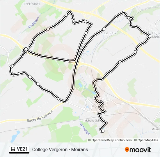 VE21 Bus Line Map
