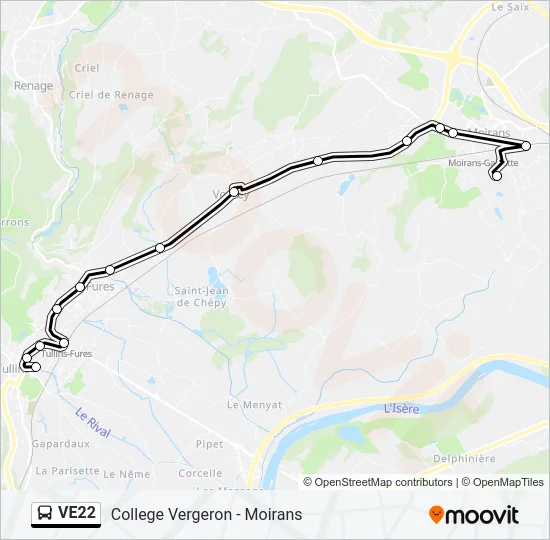 VE22 Bus Line Map