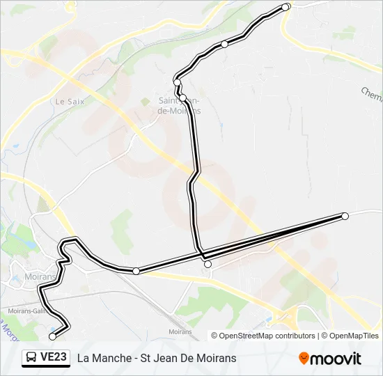 VE23 Bus Line Map