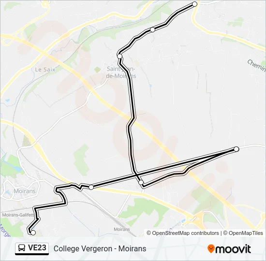 VE23 Bus Line Map