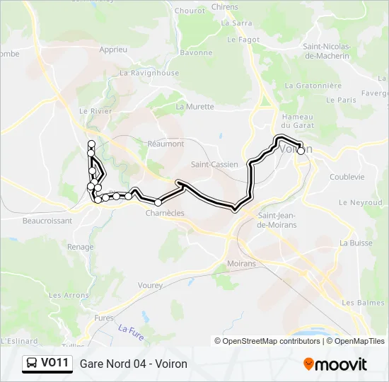 VO11 Bus Line Map