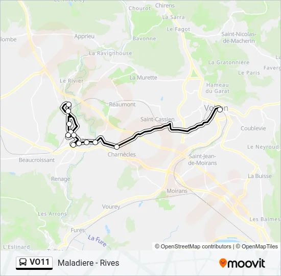VO11 Bus Line Map