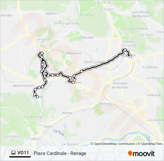 VO11 Bus Line Map