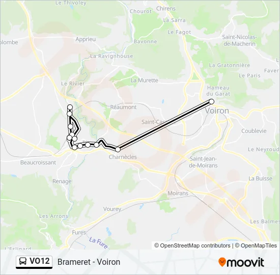 VO12 Bus Line Map