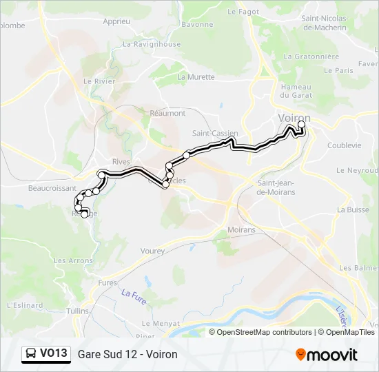 VO13 Bus Line Map