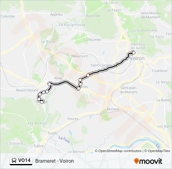 VO14 Bus Line Map