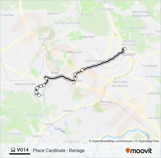VO14 Bus Line Map