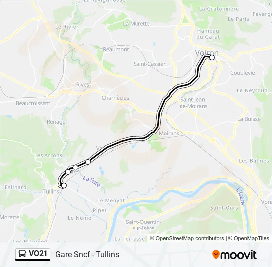 VO21 Bus Line Map