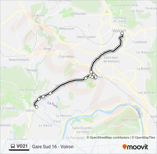 VO21 Bus Line Map