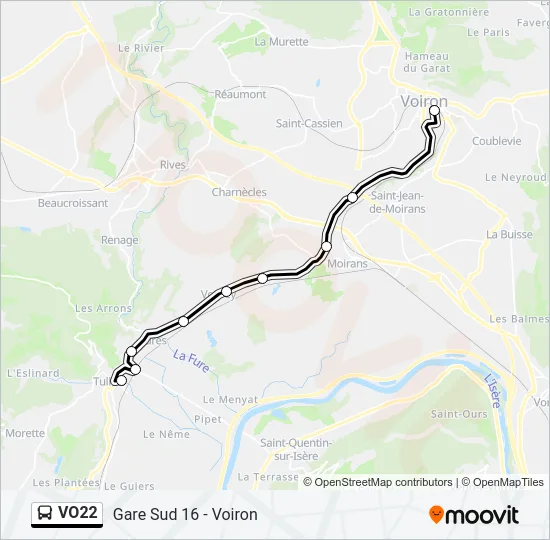 VO22 Bus Line Map