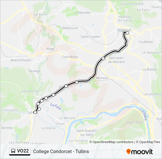 VO22 Bus Line Map
