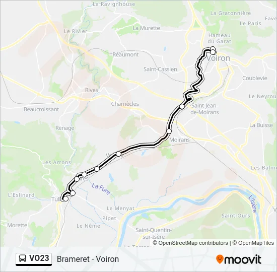 VO23 Bus Line Map