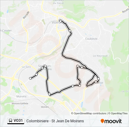 VO31 Bus Line Map