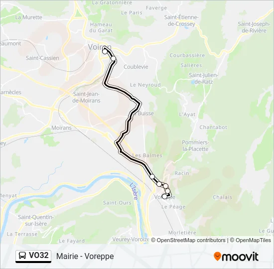 VO32 Bus Line Map