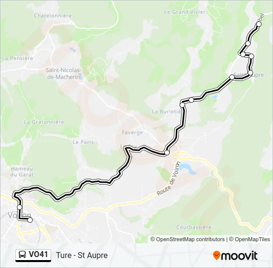VO41 Bus Line Map