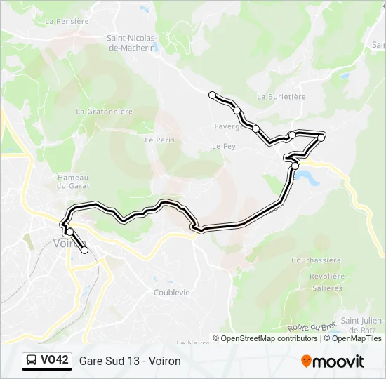 VO42 Bus Line Map