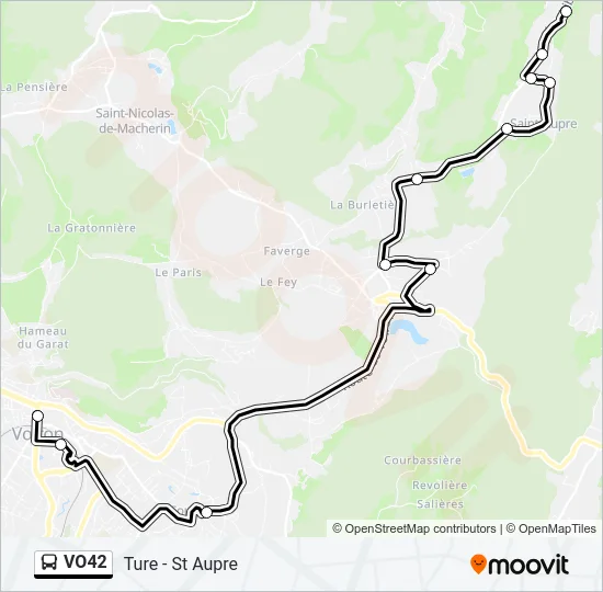 VO42 Bus Line Map