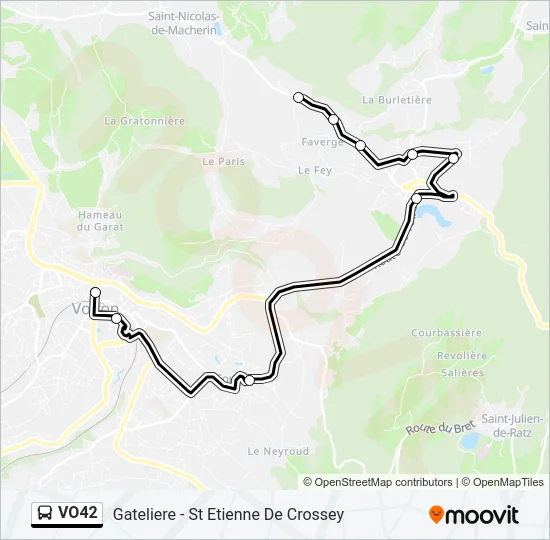 VO42 Bus Line Map