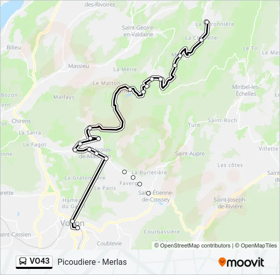 VO43 Bus Line Map