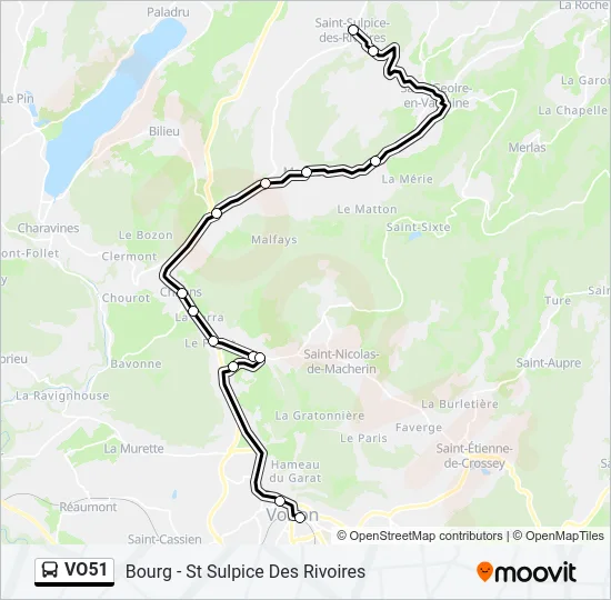 VO51 Bus Line Map