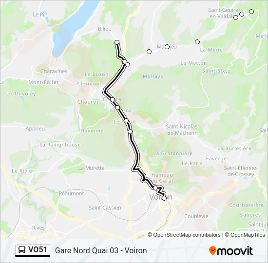 VO51 Bus Line Map