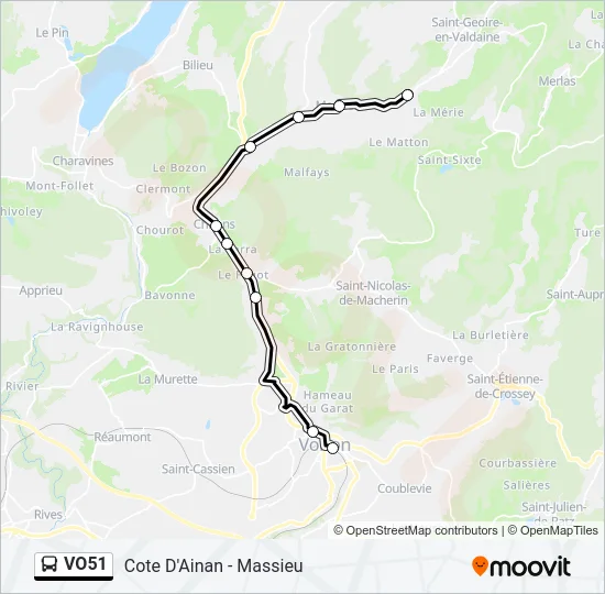VO51 Bus Line Map