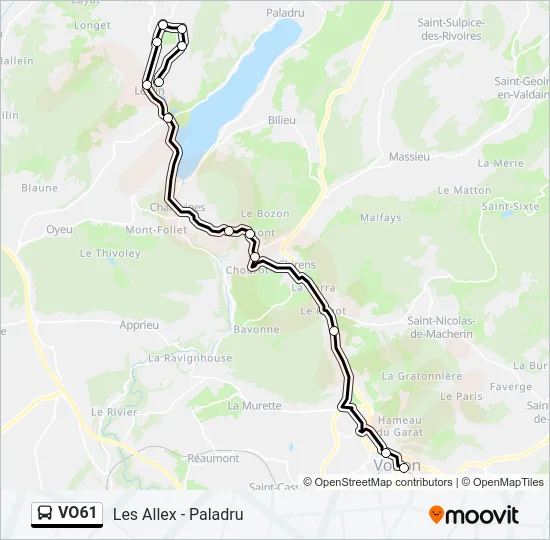 VO61 Bus Line Map