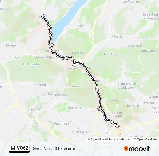 VO62 Bus Line Map