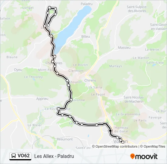 VO62 Bus Line Map