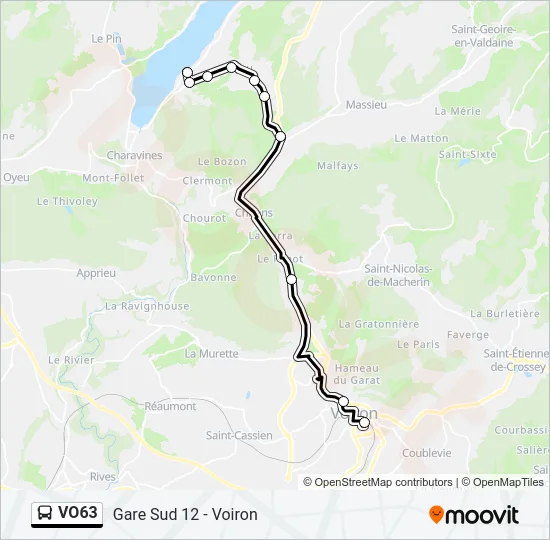 VO63 Bus Line Map