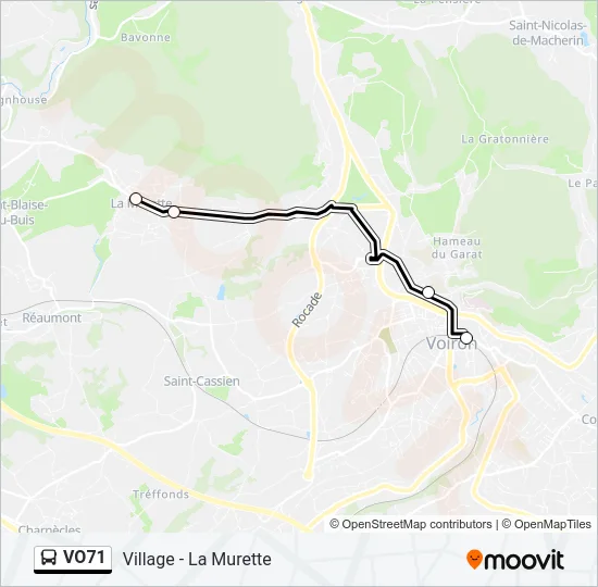 VO71 Bus Line Map
