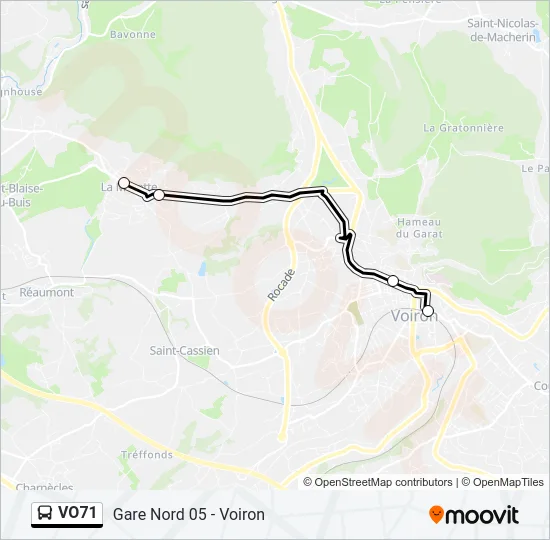 VO71 Bus Line Map