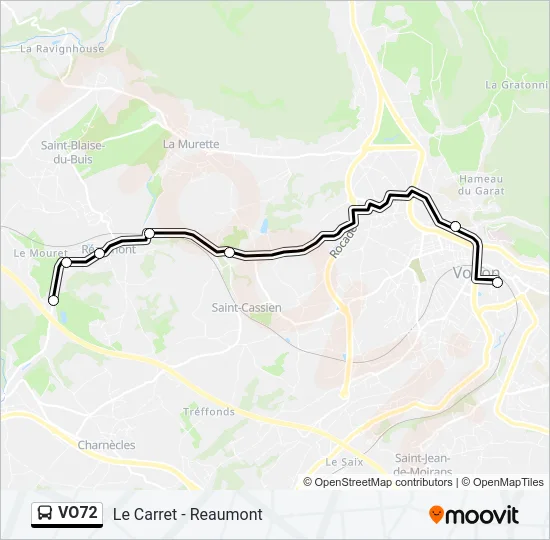 VO72 Bus Line Map