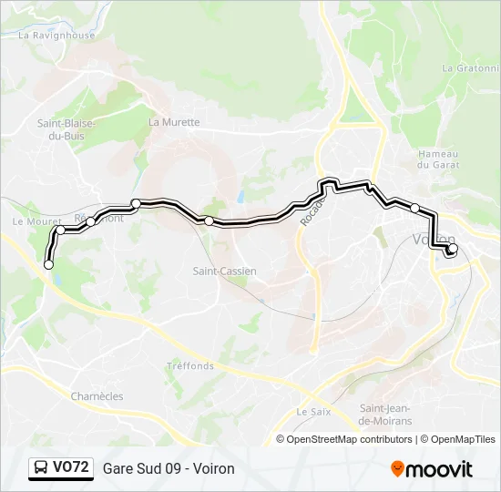 VO72 Bus Line Map