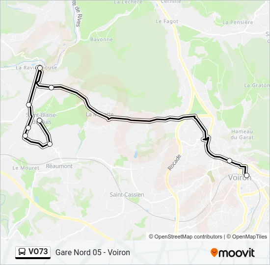 VO73 Bus Line Map