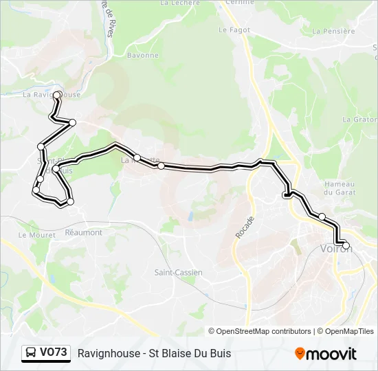 VO73 Bus Line Map
