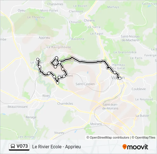 VO73 Bus Line Map