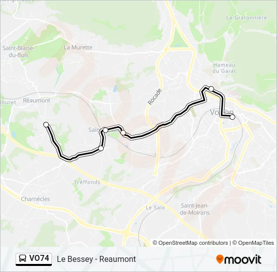 VO74 Bus Line Map