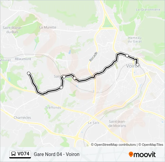 VO74 Bus Line Map