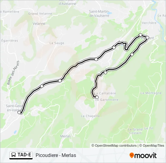 TAD-E Bus Line Map