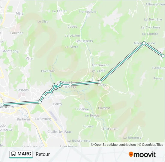 MARG Bus Line Map