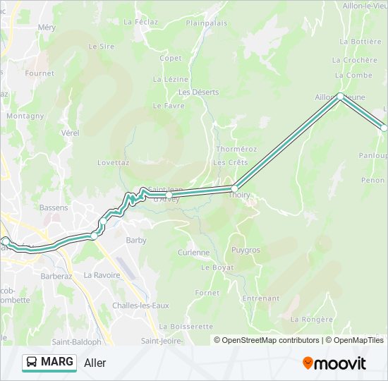 MARG bus Line Map