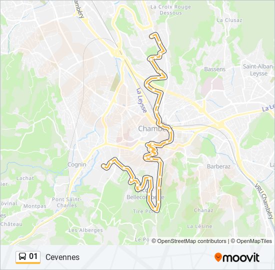 01 bus Line Map