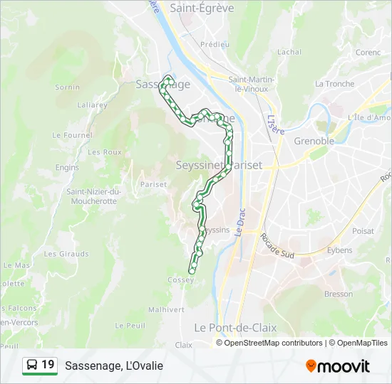 19 Bus Line Map