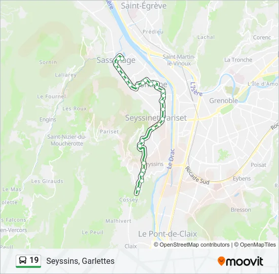 19 Bus Line Map